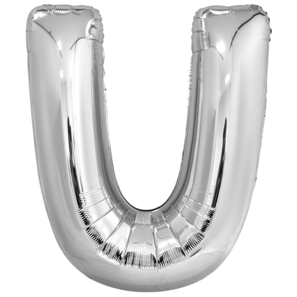 Large Letter U Silver